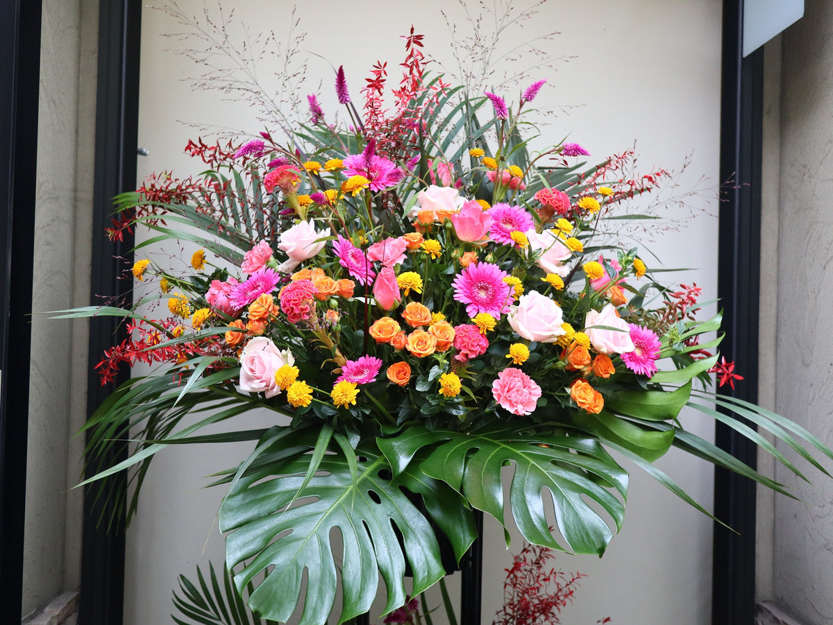 フラワースタンド2段「ピンクミックスカラースタイル」