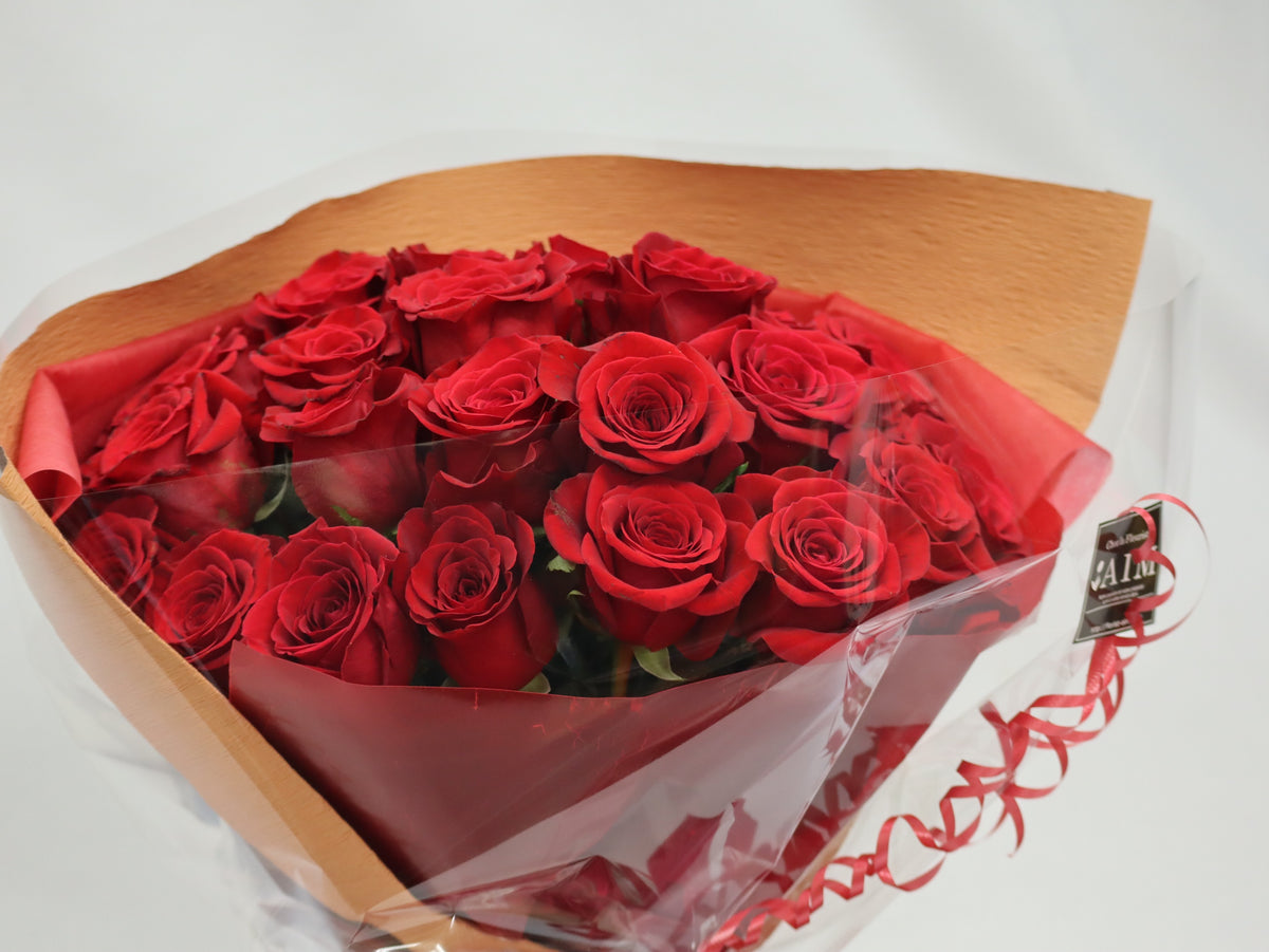 30本の赤バラのブーケ