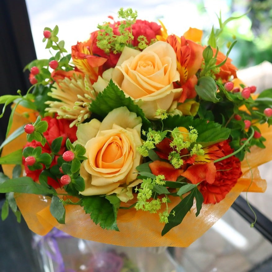 パッションオレンジのアレンジメント